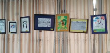 Los cuadros y maquetas fueron trabajados por los escolares a los largo del año.
