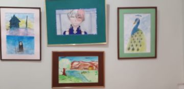 Los cuadros y maquetas fueron trabajados por los escolares a los largo del año.