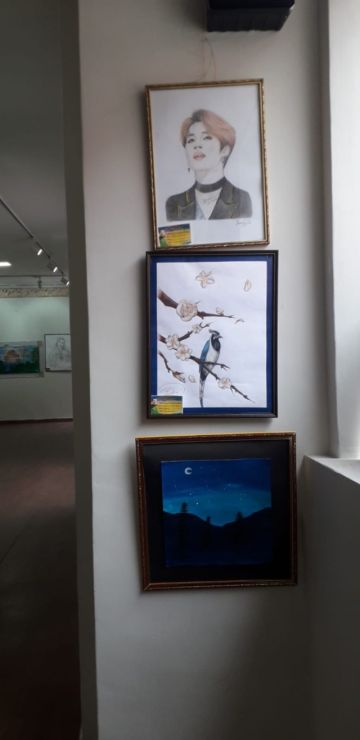 Los cuadros y maquetas fueron trabajados por los escolares a los largo del año.