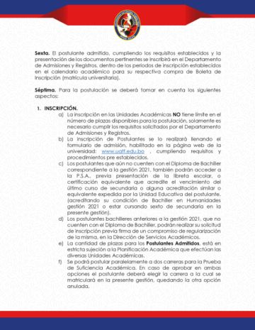 La UATF difundió la convocatoria