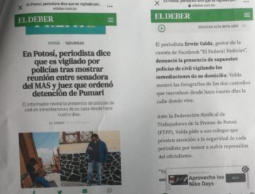 Impresiones de la nota de El Deber.