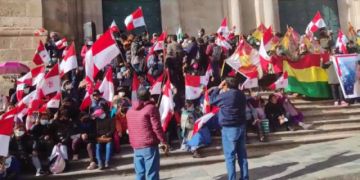 Llegaron tras la marcha que partió de la Plaza El Minero.