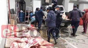 Decomisan carne de dos reses manipuladas de mala manera