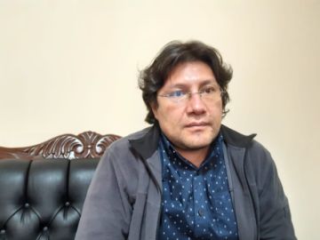 Molina en su última visita a Potosí.