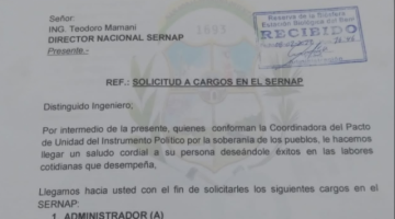 Denuncian que el MAS de San Borja pide 13 cargos en el Sernap