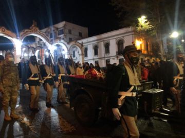 Los restos de los héroes fueron trasladados desde el cementerio potosino.