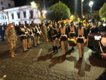 Los restos de los héroes fueron trasladados desde el cementerio potosino.