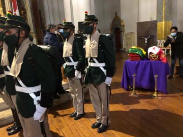 Los restos de los héroes fueron trasladados desde el cementerio potosino.