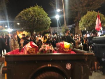 Los restos de los héroes fueron trasladados desde el cementerio potosino.
