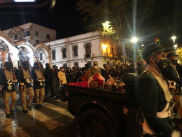 Los restos de los héroes fueron trasladados desde el cementerio potosino.