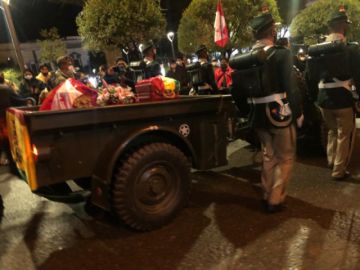 Los restos de los héroes fueron trasladados desde el cementerio potosino.
