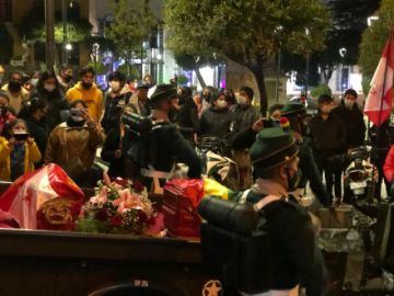 Los restos de los héroes fueron trasladados desde el cementerio potosino.