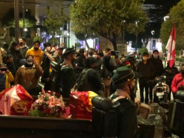 Los restos de los héroes fueron trasladados desde el cementerio potosino.