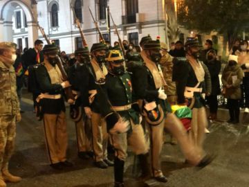 Los restos de los héroes fueron trasladados desde el cementerio potosino.