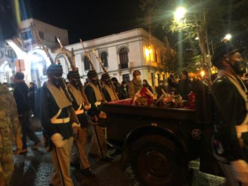 Los restos de los héroes fueron trasladados desde el cementerio potosino.