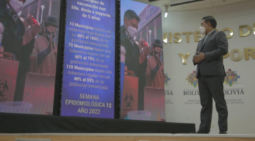 Ministerio de Salud reporta que Bolivia está en los tres últimos países de Sudamérica con vacunación completa Covid