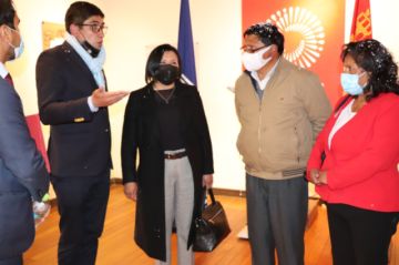 La inauguración de la muestra de Perú en la Casa de Moneda.