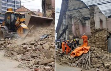 La Paz: Se desploma el muro de inmueble patrimonial y Alcaldía analiza su demolición