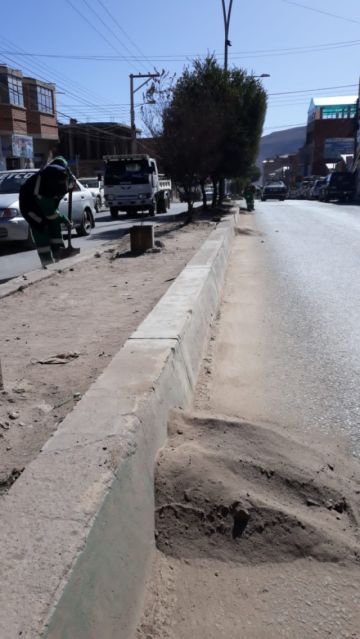 Realizaron la limpieza en avenidas. FOTO EMAP