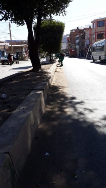 Realizaron la limpieza en avenidas. FOTO EMAP