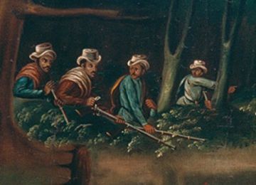 Cuatro hombres en el cuadro de Figueroa.