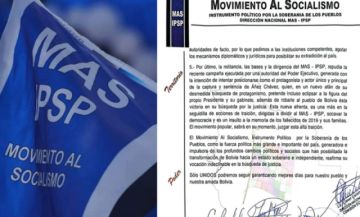 El MAS ve ‘traición’ de una autoridad del Poder Ejecutivo: ‘pretende incluso eclipsar a la figura Presidente’