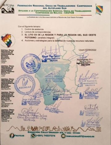 Documento de la organización 