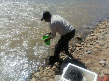 Técnicos monitorean el agua que va a Chuquisaca tras rotura de dique