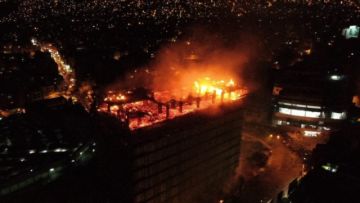 Incendio en los galpones de la empresa VITA. FOTO Daniel MIRANDA