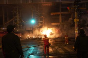 Incendio en los galpones de la empresa VITA. FOTO Daniel MIRANDA