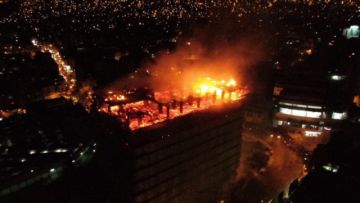 Incendio en los galpones de la empresa VITA. FOTO Daniel MIRANDA