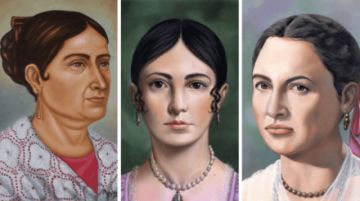 Francisca Barrera y las hermanas Arias Cuiza.