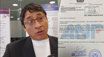 Denuncian que diputado del MAS pidió mediante carta al ministro de Gobierno tres "pegas" en el Segip