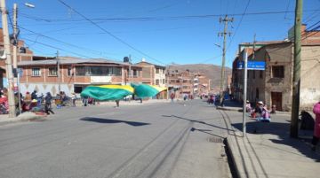 Bloqueos en las calles de la ciudad de Potosí