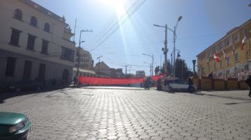 Bloqueos en las calles de la ciudad de Potosí