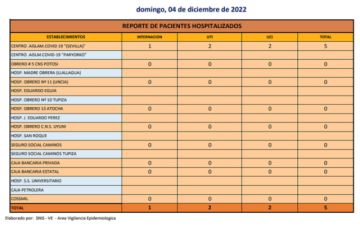 Reporte departamental del Sedes Potosí