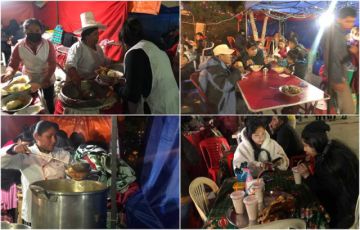 La picana y el chocolare con buñuelo deleitó a las familias.