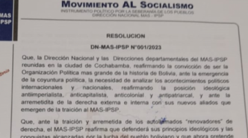 Ampliado pide al presidente Luis  Arce definir si coordinará o no con el MAS