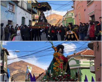 La procesión de Santo Sepulcro tuvo participación ciudadana.