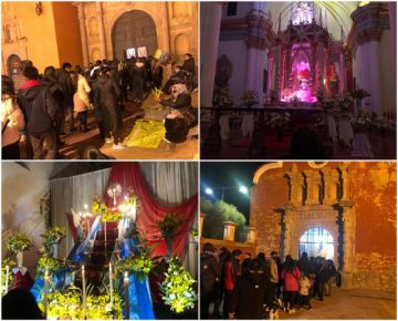 La población potosina visitó los templos masivamente el Jueves Santo.
