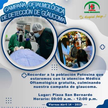 Campaña gratuita de detección de glaucoma termina hoy