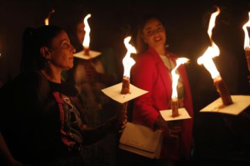La ceremonia del fuego sagrado.