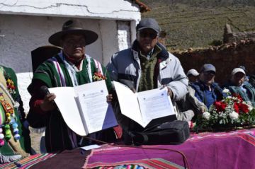 La UATF y la comunidad suscribieron un acuerdo de investigación.