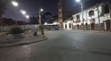Las calles de la ciudad de Potosí no tienen circulación de motorizados debido a la movilización.