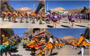 Danzarines en el segundo día para grupos folclóricos.