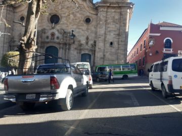 El lunes, el congestionamiento lo causaron funcionarios municipales.