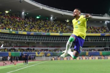 El festejo de Neymar.