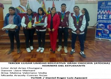 Los estudiantes de Atocha quedaron en tercer puesto.