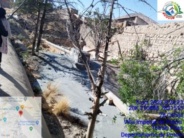 Imágenes de la Jefatura de Medio ambiente en el lugar del derrame.