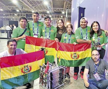 Robótica: Histórico podio para Bolivia en el First Global
